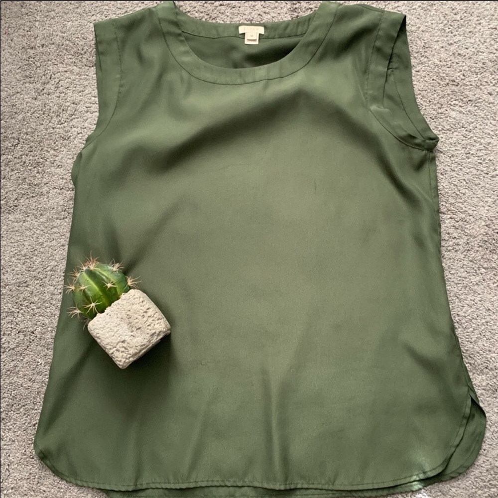 J Crew green shirt